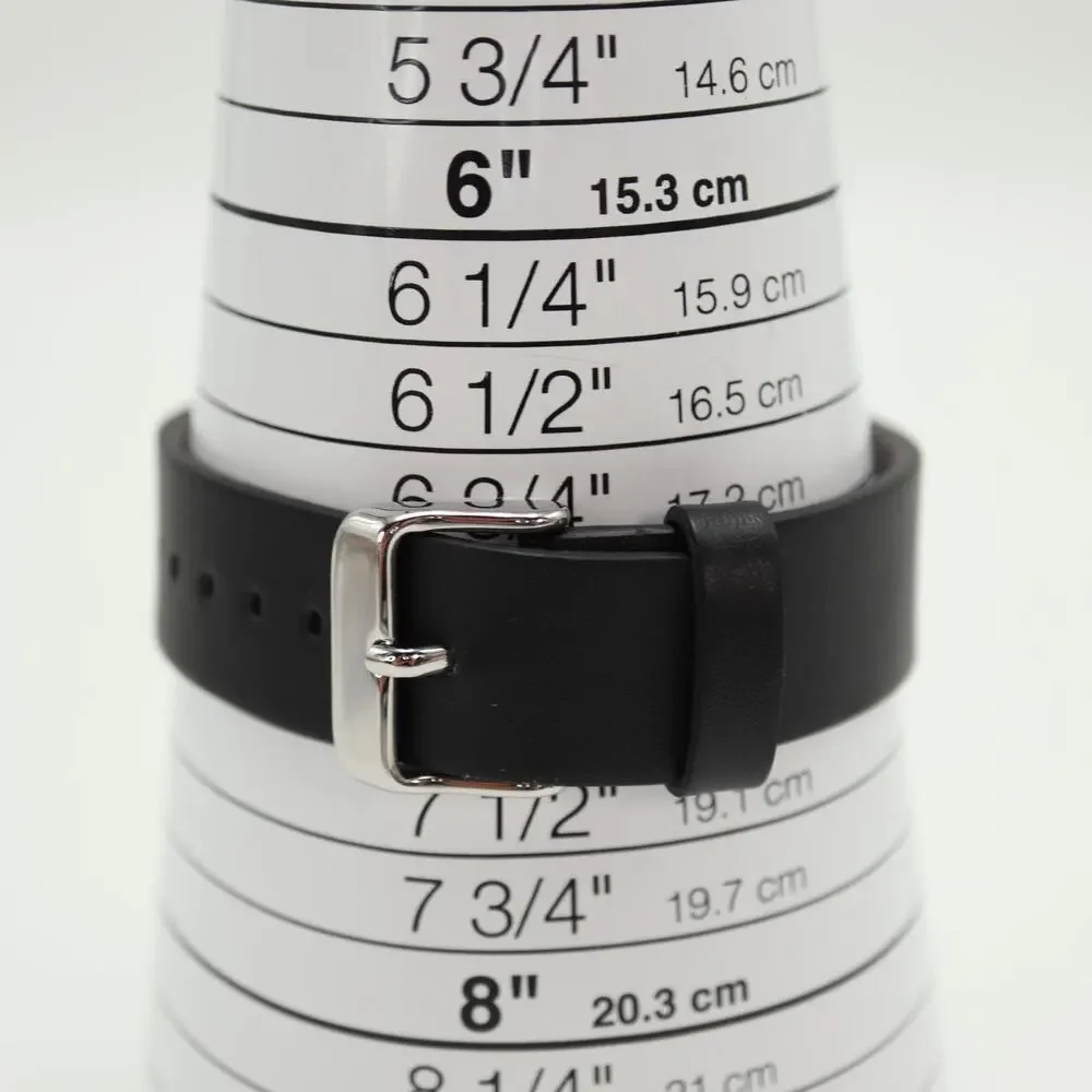 Vintage Croton Swiss Quartz Unisex 33mm Watch Black Leather with New Battery
